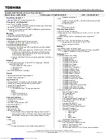 Preview for 1 page of Toshiba A665-S6097 Specifications