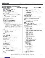 Preview for 1 page of Toshiba A665D-S5174 Specifications