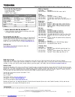 Preview for 2 page of Toshiba A665D-S5175 Specifications