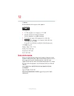 Preview for 12 page of Toshiba A7-ST7711 User Manual