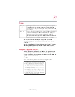 Preview for 21 page of Toshiba A7-ST7711 User Manual