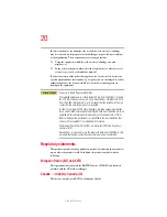 Preview for 20 page of Toshiba A8-EZ8311 User Manual