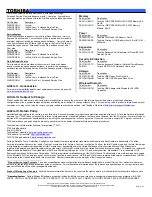 Preview for 3 page of Toshiba A8-ST3612 Specifications