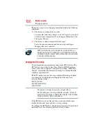 Preview for 106 page of Toshiba A9-S9018V - Tecra - Core 2 Duo 2.1 GHz User Manual