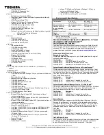 Preview for 2 page of Toshiba A9-ST9001 Specifications