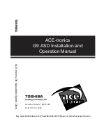 Toshiba ACE-tronics G9 ASD Installation And Operation Manual preview