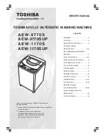 Toshiba AEW-1170S Owner'S Manual preview