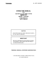 Toshiba Aplio 500 TUS-A500 Operation Manual preview