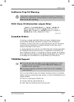 Preview for 13 page of Toshiba AR100 User'S Information Manual