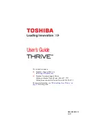 Предварительный просмотр 1 страницы Toshiba AT100 Series User Manual