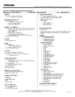 Preview for 1 page of Toshiba AT105-SP101L Specifications