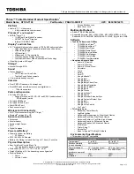 Preview for 1 page of Toshiba AT105-T108 Specifications