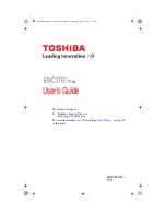 Preview for 1 page of Toshiba AT300SE Series User Manual