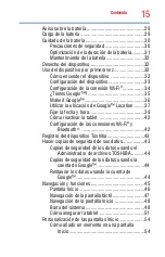 Preview for 15 page of Toshiba AT305SE-SP0160S (Spanish) Manual Del Usuario