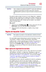 Preview for 43 page of Toshiba AT305SE-SP0160S (Spanish) Manual Del Usuario