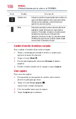 Preview for 106 page of Toshiba AT305SE-SP0160S (Spanish) Manual Del Usuario