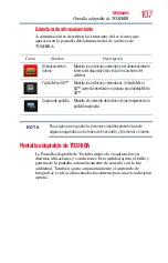 Preview for 107 page of Toshiba AT305SE-SP0160S (Spanish) Manual Del Usuario