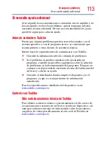 Preview for 113 page of Toshiba AT305SE-SP0160S (Spanish) Manual Del Usuario