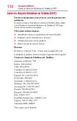 Preview for 114 page of Toshiba AT305SE-SP0160S (Spanish) Manual Del Usuario