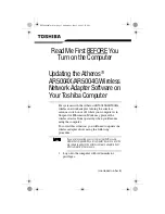 Toshiba ATHEROS AR5004G Update Manual предпросмотр