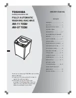 Toshiba AW-1170SM Owner'S Manual preview