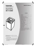 Предварительный просмотр 1 страницы Toshiba AW-7480EM Owner'S Manual