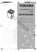 Предварительный просмотр 4 страницы Toshiba AW-8450SBE Owner'S Manual