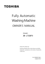 Toshiba AW-J750APH Owner'S Manual preview