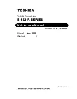 Preview for 1 page of Toshiba B-852-R Series Maintenance Manual