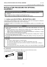 Preview for 3 page of Toshiba B-EP2DL Series Option Installation Manual