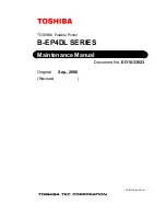 Preview for 1 page of Toshiba B-EP4DL Series Maintenance Manual