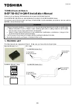 Toshiba B-EP700-BLTH-QM-R Installation Manual preview