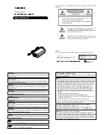 Preview for 1 page of Toshiba B-EP800-AC-QM-R Owner'S Manual