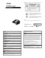 Toshiba B-EP800-DC48-QM-R Owner'S Manual preview