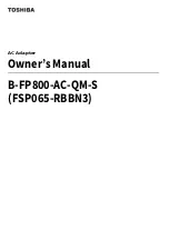 Предварительный просмотр 1 страницы Toshiba B-FP800-AC-QM-S Owner'S Manual