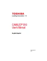 Предварительный просмотр 1 страницы Toshiba B10 User Manual