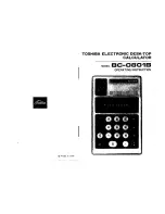 Preview for 1 page of Toshiba BC-0801B Operating Instructions Manual