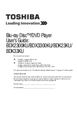 Preview for 1 page of Toshiba BDK23KU User Manual