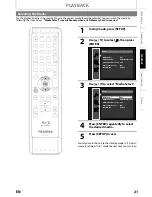 Preview for 21 page of Toshiba BDX2000 - 1080p Blu-ray Disc Player Owner'S Manual