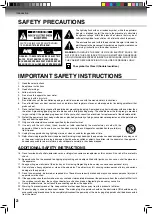 Предварительный просмотр 2 страницы Toshiba BDX2500 Owner'S Manual