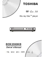 Toshiba BDX2550KB Owner'S Manual preview