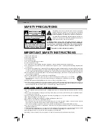 Предварительный просмотр 2 страницы Toshiba BDX3000KC Owner'S Manual