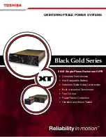 Preview for 1 page of Toshiba Black Gold Series Specification