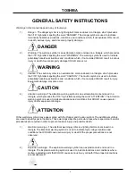 Preview for 6 page of Toshiba Black Gold TB Series Operation Manual