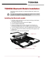 Preview for 3 page of Toshiba Bluetooth Module Installation Manual