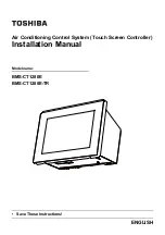 Preview for 1 page of Toshiba BMS-CT1280E Installation Manual