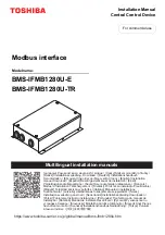 Preview for 1 page of Toshiba BMS-IFMB1280U-E Installation Manual