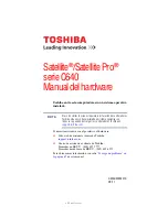 Preview for 1 page of Toshiba C645-SP4142L (Spanish) Manual Del Hardware