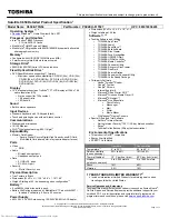 Toshiba C650-ST5N02 Specifications preview