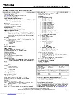 Toshiba C650D-ST5N01 Specifications preview